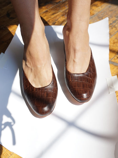 Leblon Mule | Pinhao Croco by Mari Giudicelli | THE DRIVE NEW YORK