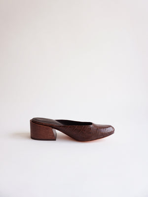 Leblon Mule | Pinhao Croco by Mari Giudicelli | THE DRIVE NEW YORK